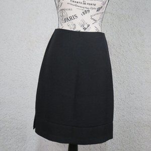 Tenzer* Women's Half Zipper Back w/Hook Fully Lined A-Line Skirt~ Size 6 (Black)